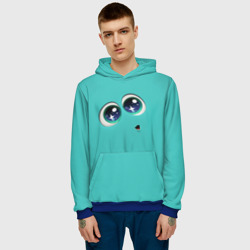 Мужская толстовка 3D Зависть эмоция - глаза крупно - фото 2