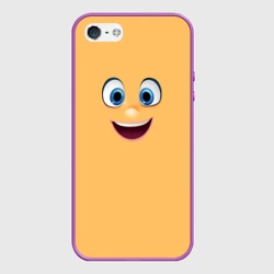 Чехол для iPhone 5/5S матовый Эмоция радости - лицо крупное