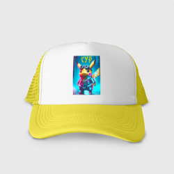 Кепка тракер с сеткой Cyber Pikachu - ai art fantasy