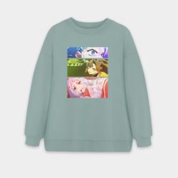 Женский свитшот oversize без начеса хлопок Звездное детя - театр