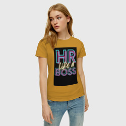 Женская футболка хлопок HR отдел кадров - фото 2