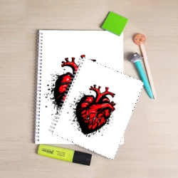 Тетрадь Черно-красное сердце настоящее - фото 2
