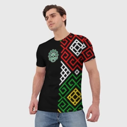 Мужская футболка 3D Башкортостан - орнамент - фото 2