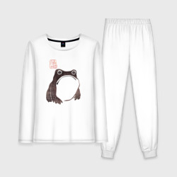 Женская пижама с лонгсливом хлопок Мацумото Ходжи - жаба живопись