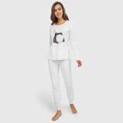 Женская пижама с лонгсливом хлопок Мацумото Ходжи - жаба живопись - фото 2