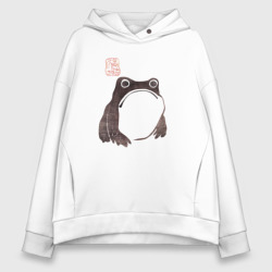 Женское худи Oversize хлопок Мацумото Ходжи - жаба живопись