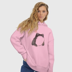 Женское худи Oversize хлопок Мацумото Ходжи - жаба живопись - фото 2