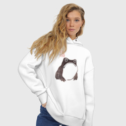 Женское худи Oversize хлопок Мацумото Ходжи - жаба живопись - фото 2
