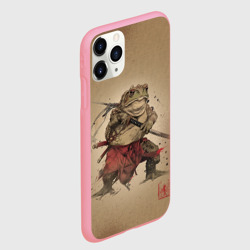 Чехол для iPhone 11 Pro Max матовый Жаба самурай - каллиграфия  - фото 2