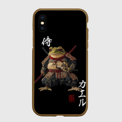 Чехол для iPhone XS Max матовый Жаба войн