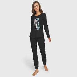 Женская пижама с лонгсливом хлопок Алиса Михайловна - Аля иногда кокетничает со мной по-русски - фото 2