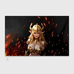 Флаг 3D Сексуальная эльфийка и искры