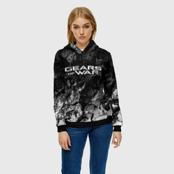 Женская толстовка 3D Gears of War black graphite - фото 2