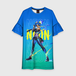 Детское платье 3D Neon Valorant