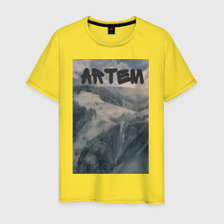 Мужская футболка хлопок Artem-горы 