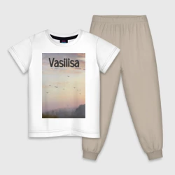 Детская пижама с белой футболкой Vasilisa-птицы Василиса