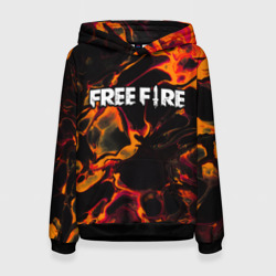 Женская толстовка 3D Free Fire red lava