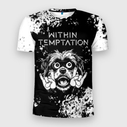Мужская футболка 3D Slim Within Temptation рок пес