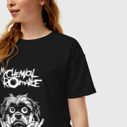 Женская футболка хлопок Oversize My Chemical Romance rock dog - фото 2