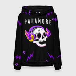 Женская толстовка 3D Paramore неоновый череп