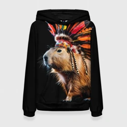 Женская толстовка 3D Капибара индеец