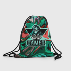 Рюкзак-мешок 3D Gamer - лого череп с игровым джойстиком