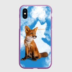 Чехол для iPhone XS Max матовый Лисёнок - Мой дикий друг