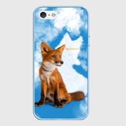 Чехол для iPhone 5/5S матовый Лисёнок - Мой дикий друг