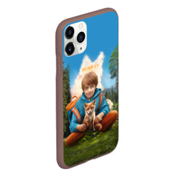 Чехол для iPhone 11 Pro Max матовый Мальчик и Лисёнок - Мой дикий друг - фото 2