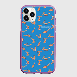 Чехол для iPhone 11 Pro матовый Паттерн лисёнок - Мой дикий друг