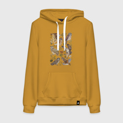 Женская толстовка хлопок Разные совы и цветы