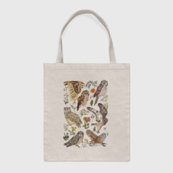 Шоппер BioNature Разные совы и цветы