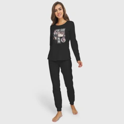 Женская пижама с лонгсливом хлопок Юки Суо - Аля иногда кокетничает со мной по-русски - фото 2