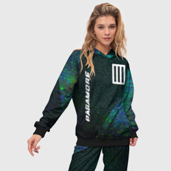 Женский костюм с толстовкой 3D Paramore glitch blue - фото 2