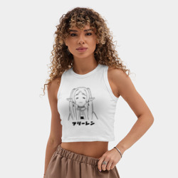 Женская укороченная майка-топ хлопок Милая Фрирен - фото 2