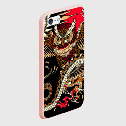 Чехол для iPhone 5/5S матовый Сова и змея - японский стиль - фото 2