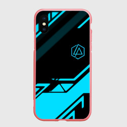 Чехол для iPhone XS Max матовый Linkin park geometry 