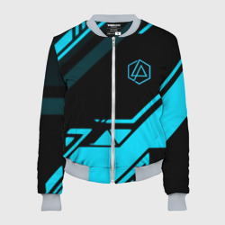Женский бомбер 3D Linkin park geometry 