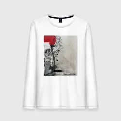 Мужской лонгслив хлопок Abstract Red
