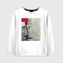Детский лонгслив хлопок Abstract Red