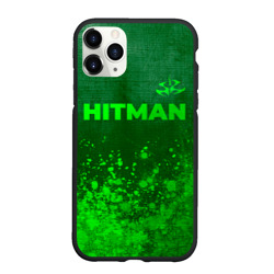Чехол для iPhone 11 Pro Max матовый Hitman - green gradient посередине