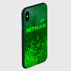 Чехол для iPhone XS Max матовый Hitman - green gradient посередине - фото 2