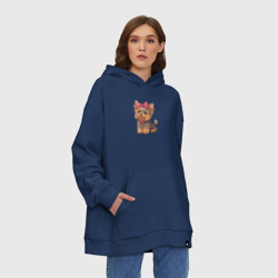 Худи SuperOversize хлопок Собака породы Йоркширский терьер - фото 2
