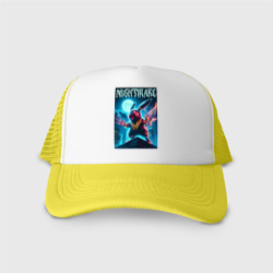 Кепка тракер с сеткой Nightmare - terrible Pikachu neon glow