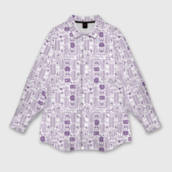 Женская рубашка oversize 3D Узоры и лица