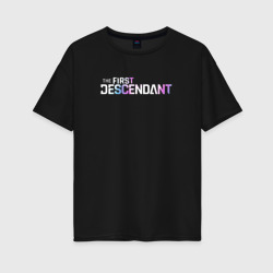 Женская футболка хлопок Oversize The First Descendant - Logo
