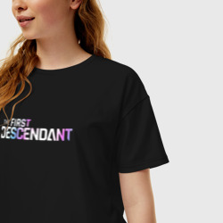 Женская футболка хлопок Oversize The First Descendant - Logo - фото 2