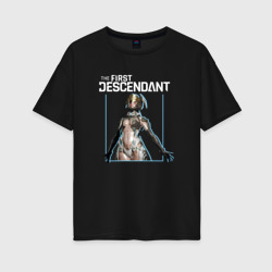 Женская футболка хлопок Oversize The First Descendant - Armor