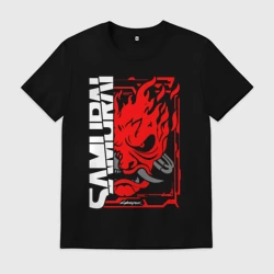 Мужская футболка хлопок Cyberpunk samurai