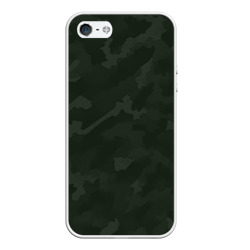 Чехол для iPhone 5/5S матовый  Камуфляж тёмный 